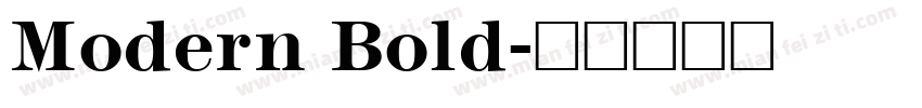 Modern Bold字体转换